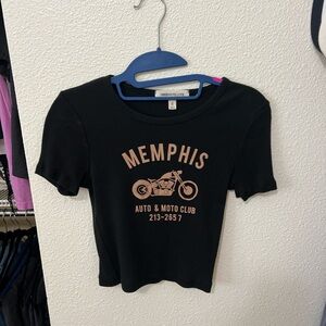 cropped graphic tee